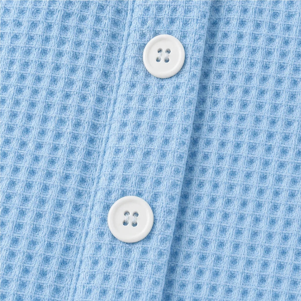 Waffle & Co. – Textured Waffle-Knit Button-Front Shirt Jacket