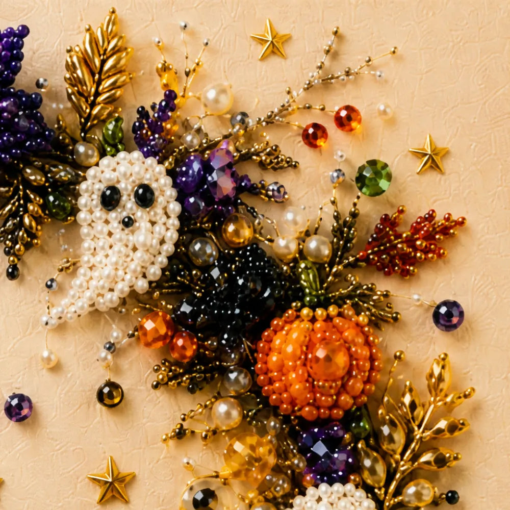 Beadory – Halloween Pearl Bead Craft Kit, Cozy Wall Art DIY