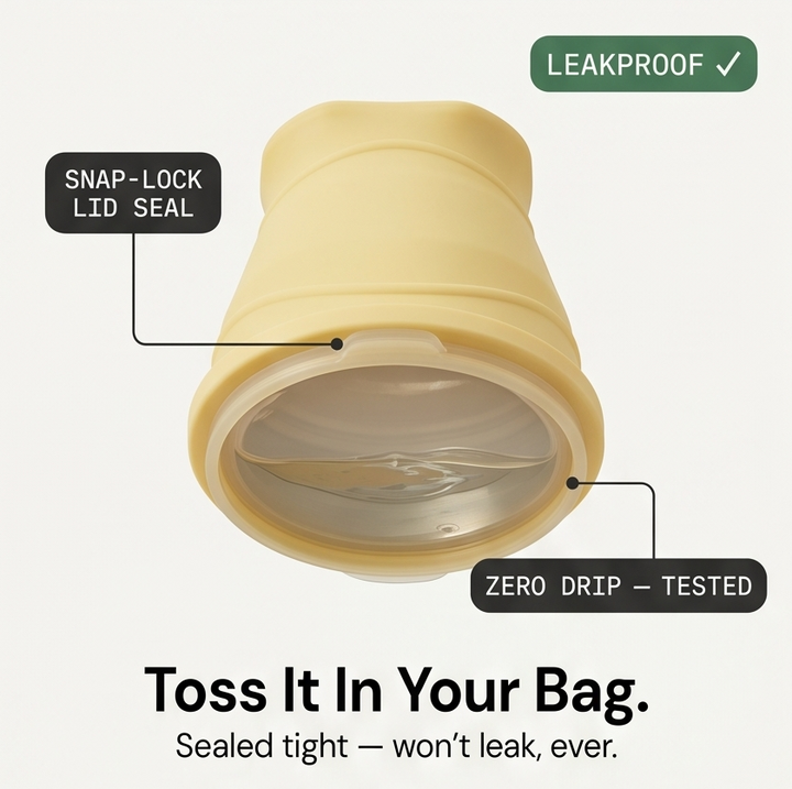 FoldSip™ Collapsible Travel Cup with Leakproof Lid