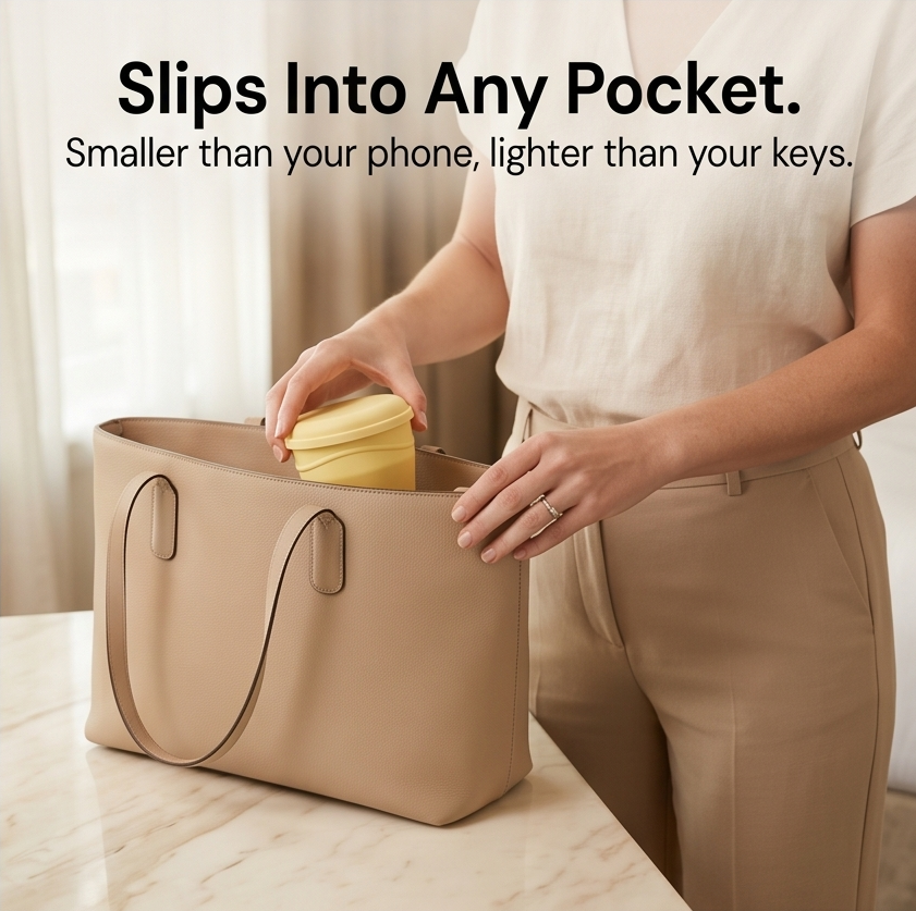 FoldSip™ Collapsible Travel Cup with Leakproof Lid