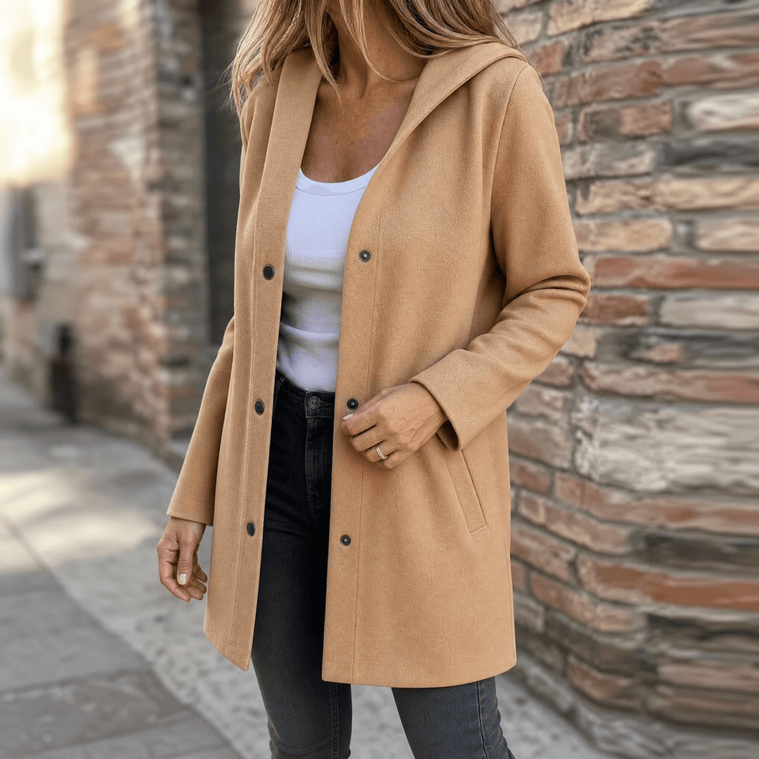 Covara™ – Everyday Hooded Cardigan Jacket Camel / S