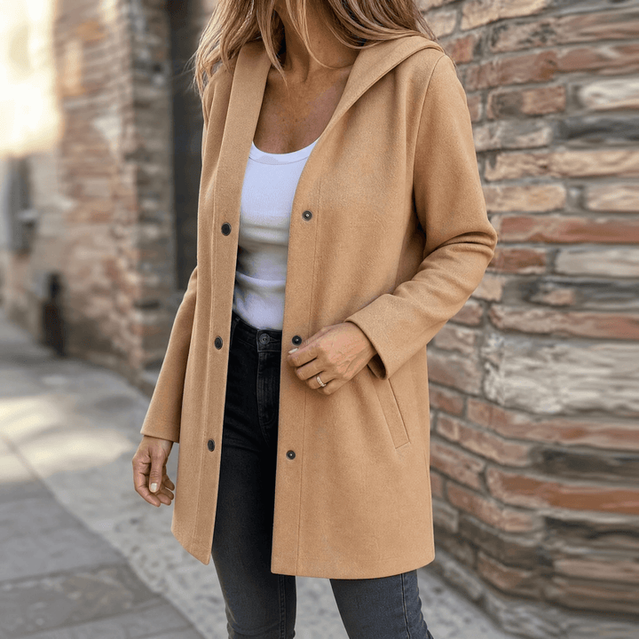 Covara™ – Everyday Hooded Cardigan Jacket Camel / S