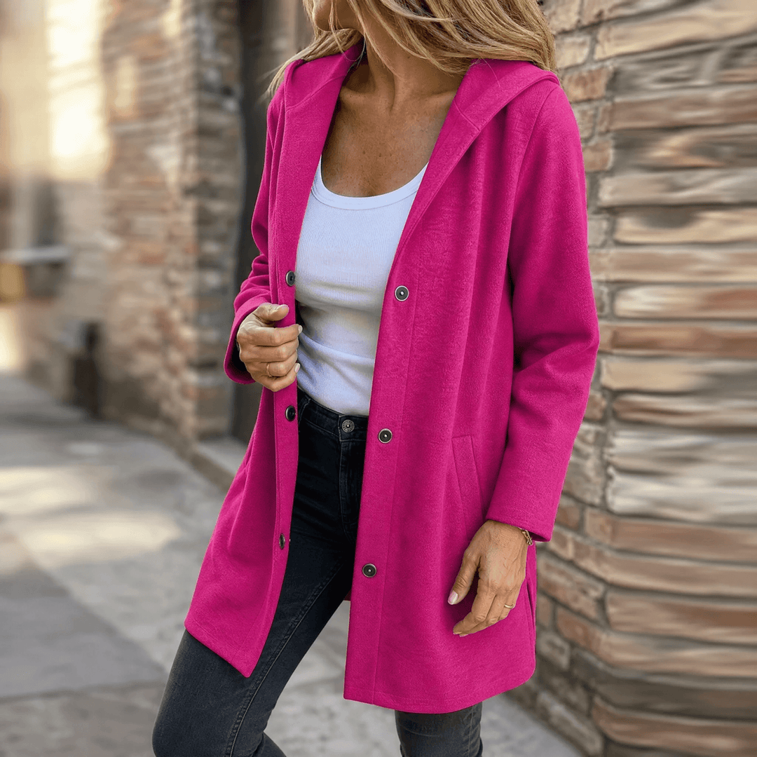 Covara™ – Everyday Hooded Cardigan Jacket Fuchsia / S