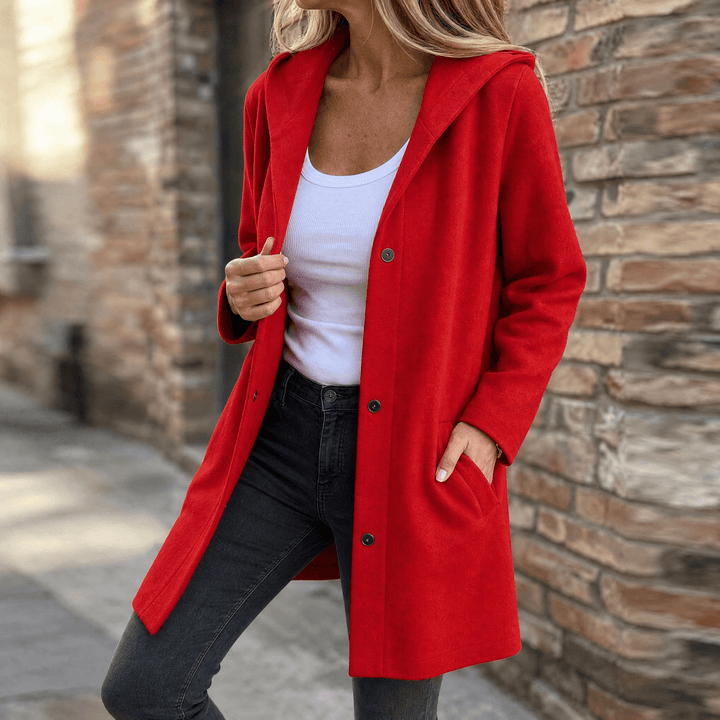Covara™ – Everyday Hooded Cardigan Jacket Red / S