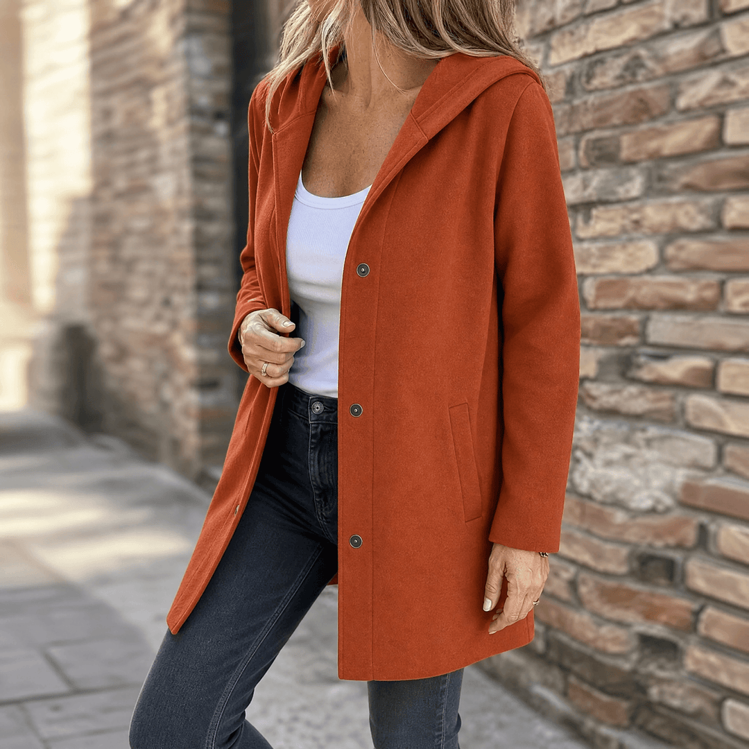 Covara™ – Everyday Hooded Cardigan Jacket Rust / S