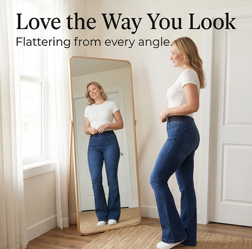 Curvela™ – High Waist Stretch Flare Jeans