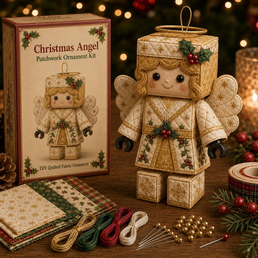 Patchtrim – No-Sew Patchwork Santa Ornament Kit