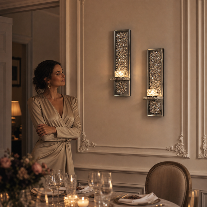 Lumicrush – Crushed Glass Wall Candle Sconces