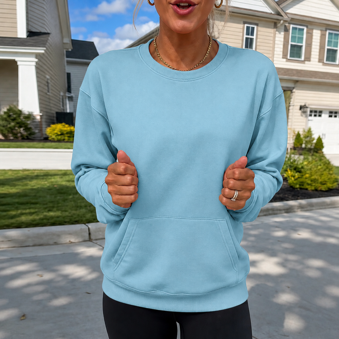 Restfield – Oversized Kangaroo Pocket Crewneck Sweatshirt
