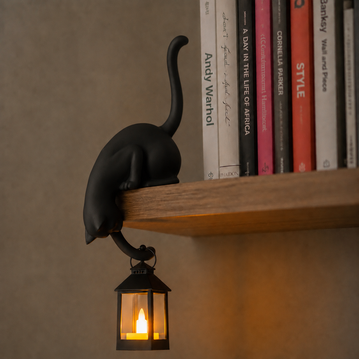 Ledgekit – The Shelf-Edge Cat Lantern That Keeps You Company 2pcs ( 1 Black + 1 White)