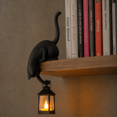 Ledgekit – The Shelf-Edge Cat Lantern That Keeps You Company 2pcs ( 1 Black + 1 White)