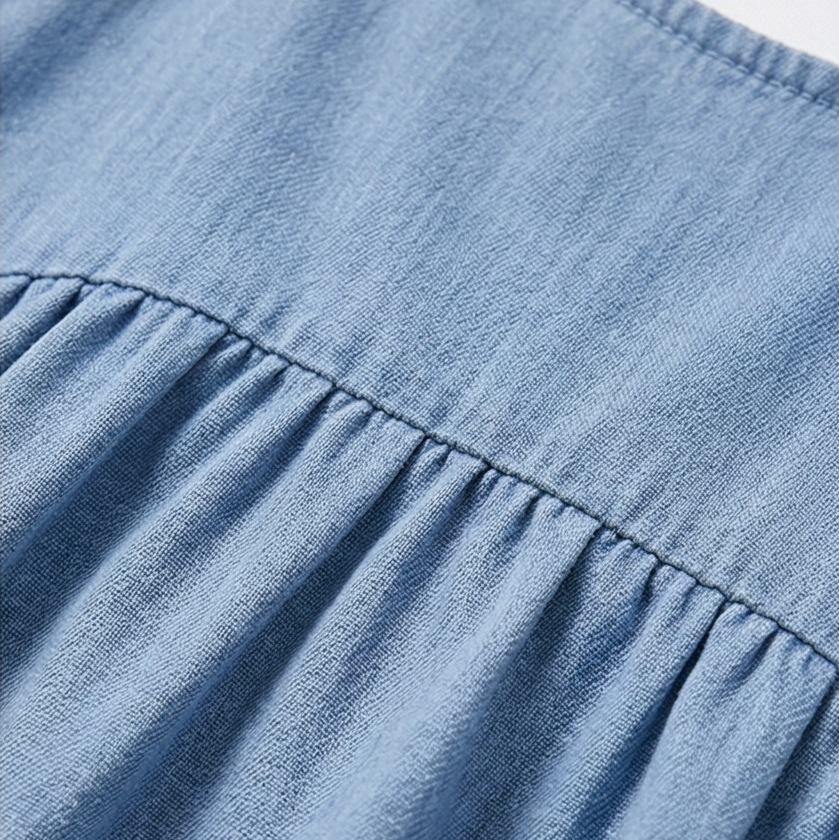 Dalena™ – Relaxed Denim Suspender Dress with Pockets