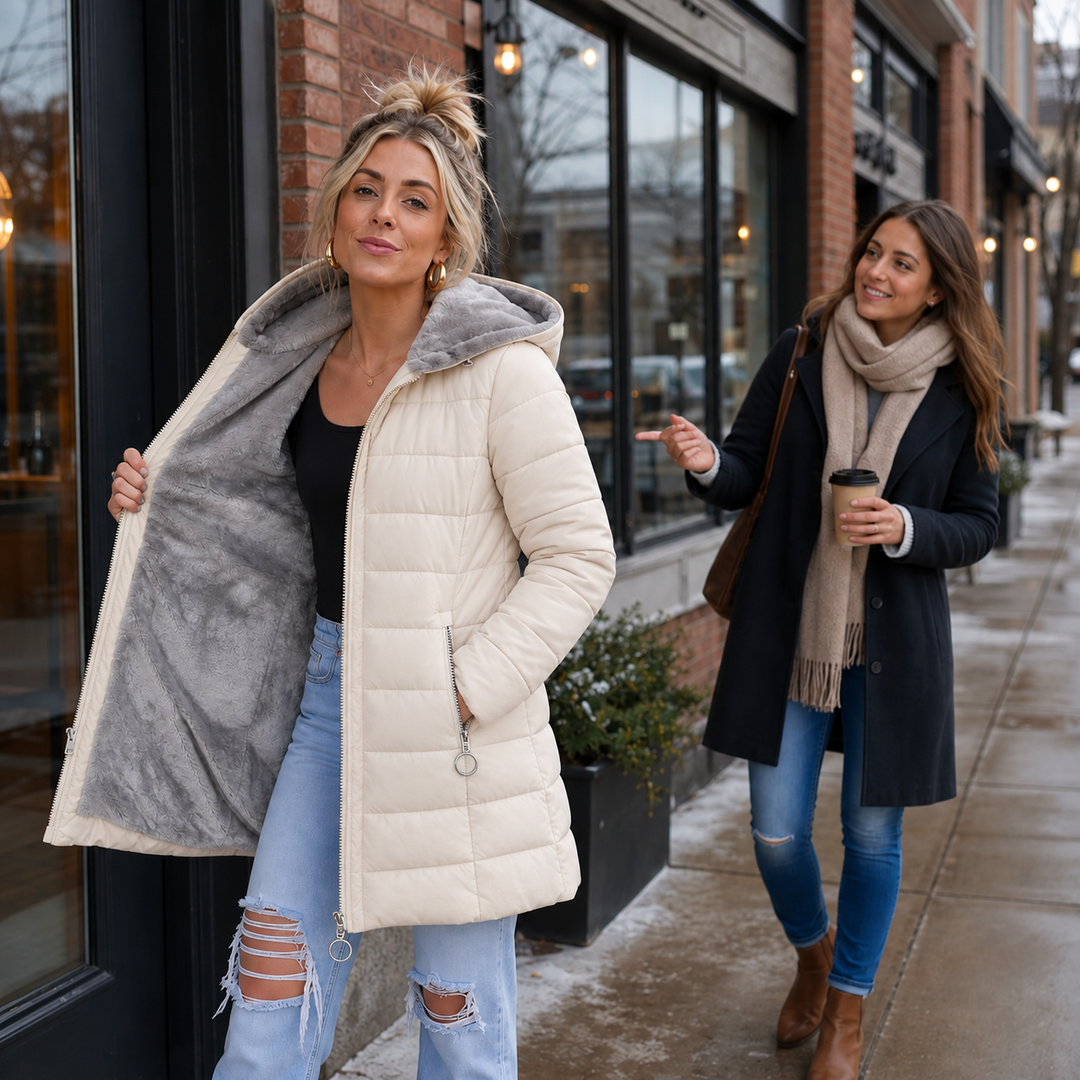 Cozelle – Quilted Hooded Insulated Puffer Coat