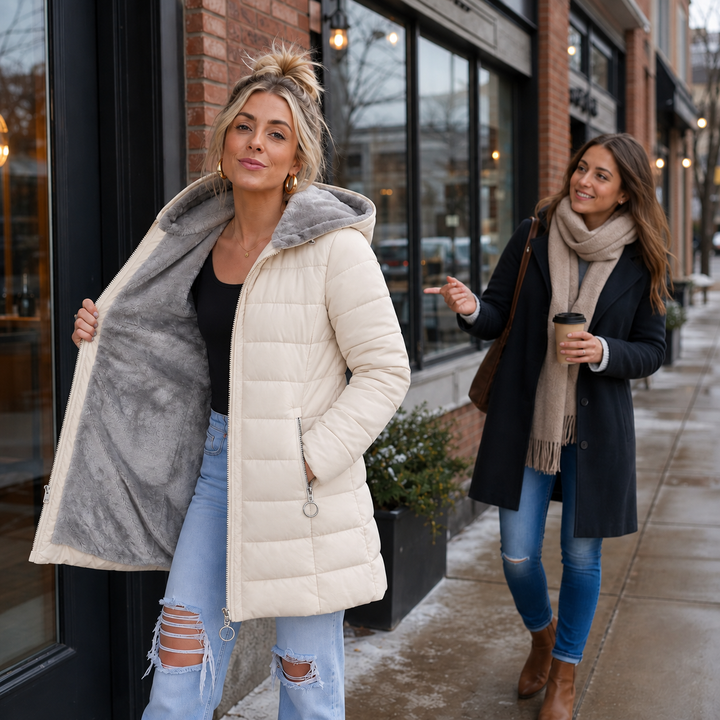 Cozelle – Quilted Hooded Insulated Puffer Coat
