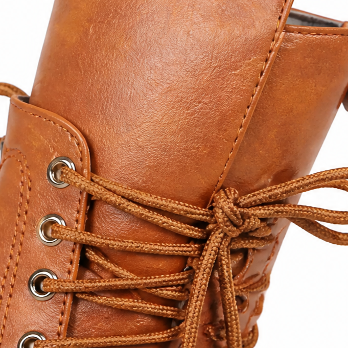 Calvera – Adjustable Wrap-Lace Mid-Calf Combat Boots