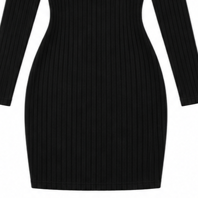 Ravella – Ribbed V-Neck Sweater Dress