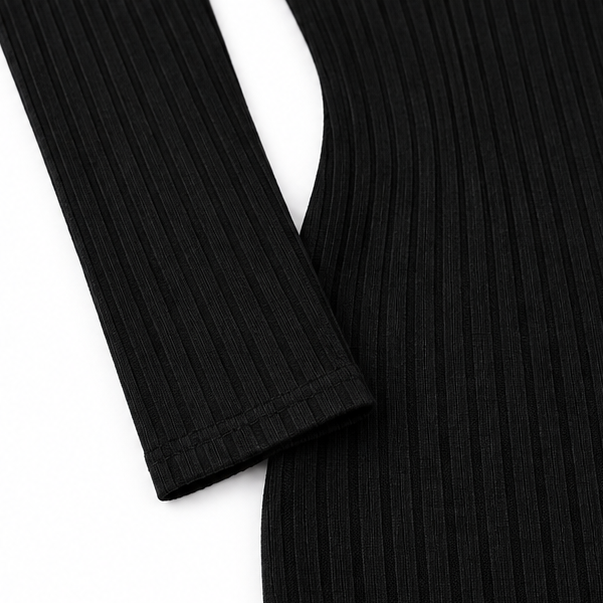 Ravella – Ribbed V-Neck Sweater Dress