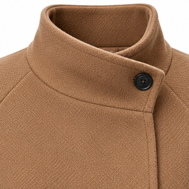 Velora – Asymmetrical Belted High-Neck Jacket