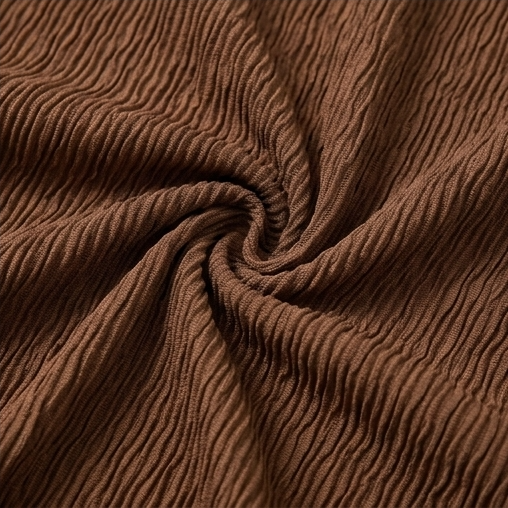Virella – Asymmetric Ring-Ruched Ribbed Knit Dress