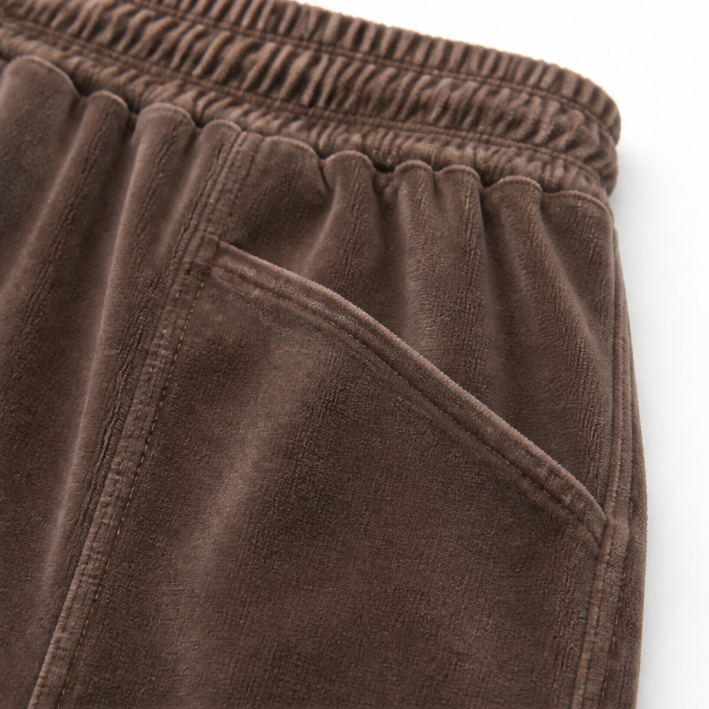 Draperie – Ribbed Corduroy Wide-Leg Drawstring Pants
