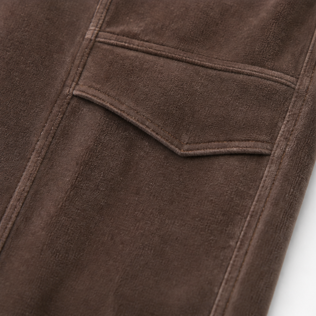 Draperie – Ribbed Corduroy Wide-Leg Drawstring Pants