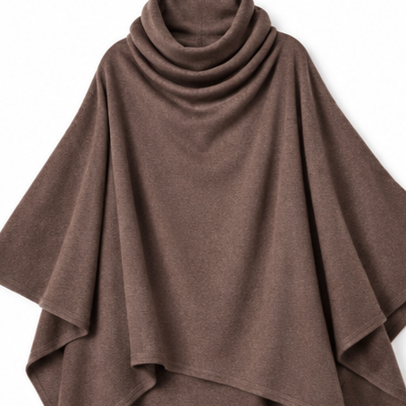 Draperie – Cowl-Neck Cape Top And Wide-Leg Trousers Set
