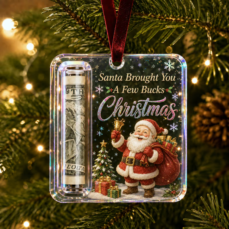 MerryNest – Clear Compartment Christmas Money Ornament