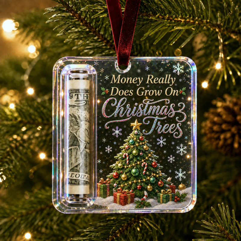 MerryNest – Clear Compartment Christmas Money Ornament