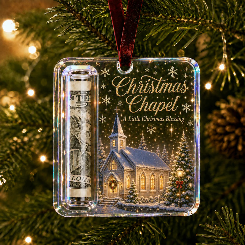 MerryNest – Clear Compartment Christmas Money Ornament