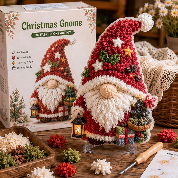 Gnome & Glow – Punch Needle Gnome Craft Kit
