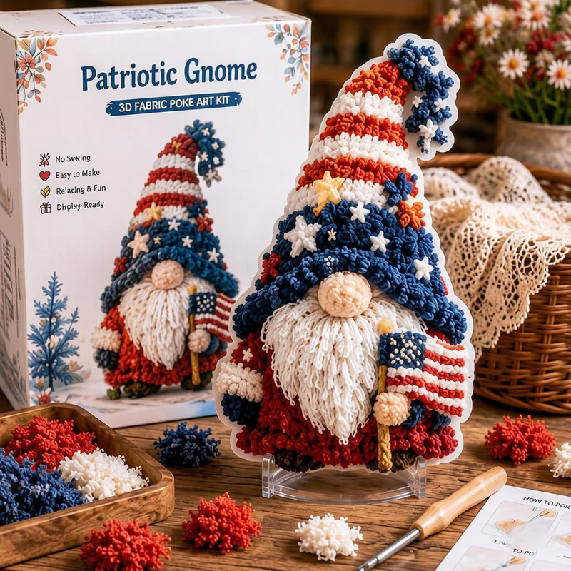 Gnome & Glow – Punch Needle Gnome Craft Kit