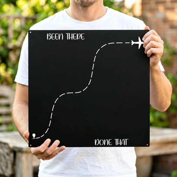 TripTale – Black Round Travel Magnet Display Board