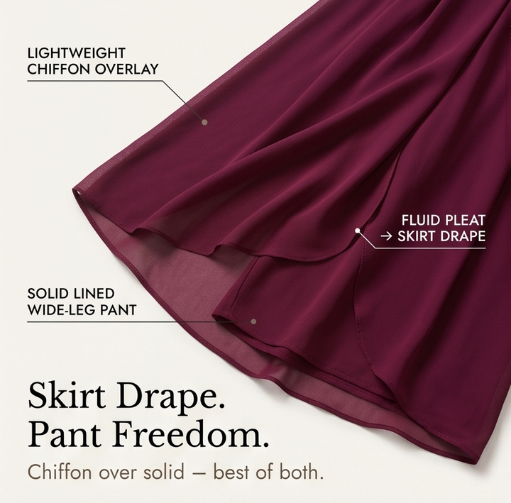 Sevella™ – High-Waist Culottes with Skirt Drape