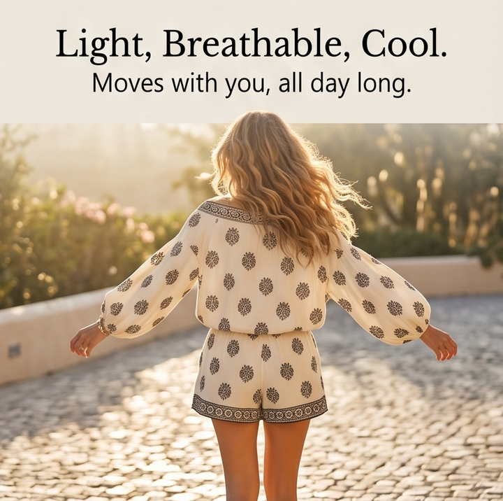 Solenne™ – Effortless Boho Vacation Set with Pockets