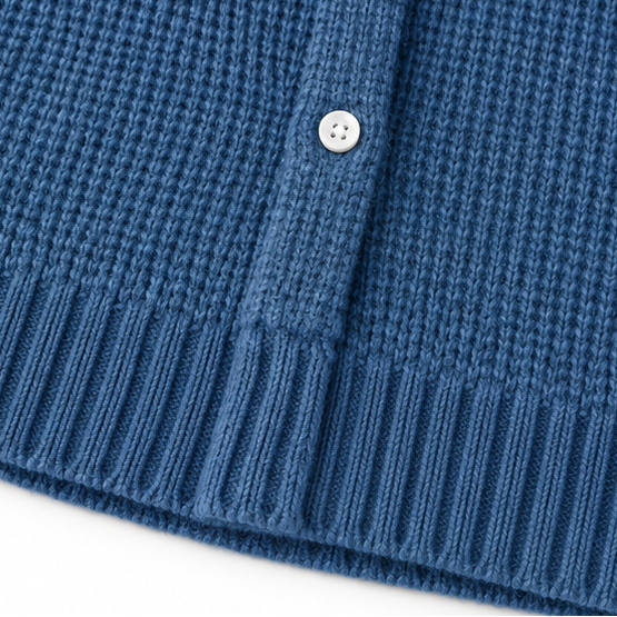 Lapelle – Waffle-Knit Lapel Collar Button Cardigan
