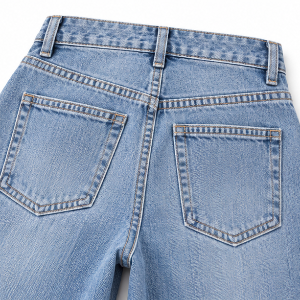 Verelle - Women's High Elastic Wide Leg Denim Jeans