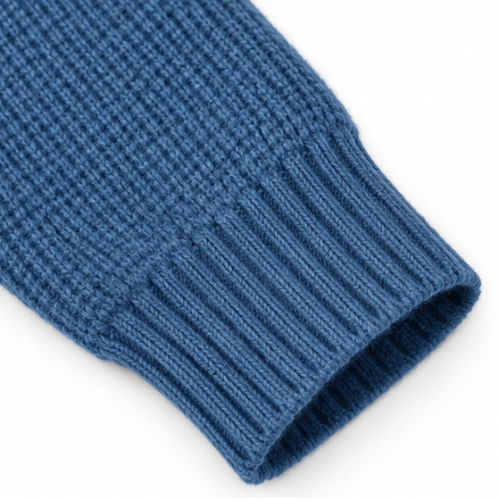 Lapelle – Waffle-Knit Lapel Collar Button Cardigan