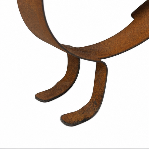 Linebourne – Open-Frame Ribbon Metal Dachshund Sculpture