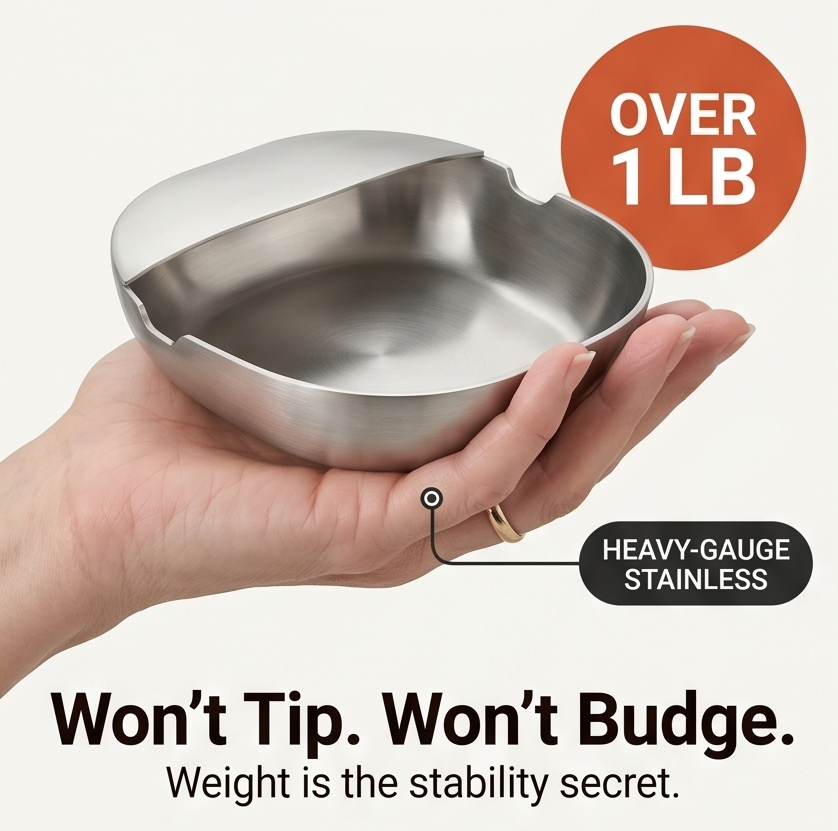 Spoonara™ Heavy Stainless Spoon Rest for Tidy Counters
