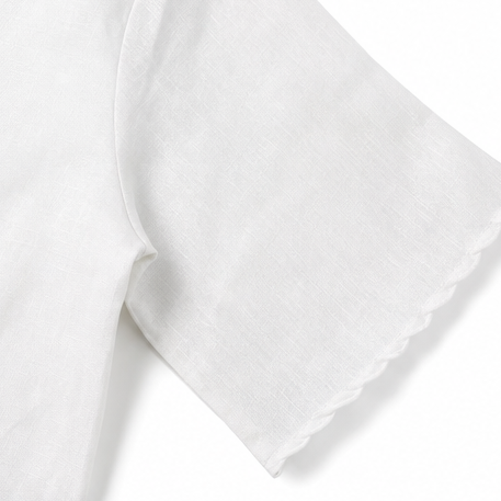 Sevella – Women's textured shawl V-neck summer tee, loose fit