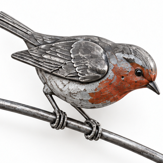 Robinbloom – Robin And Flower Garden Stake