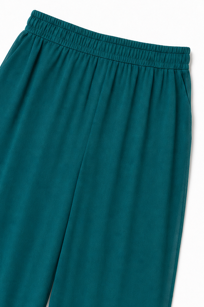 Wearbella – Draped Asymmetric Top And Wide-Leg Trouser Set