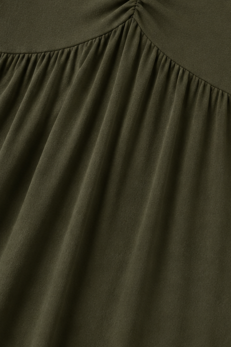 Wearbella – Ruched V-Neck Flared Midi Dress