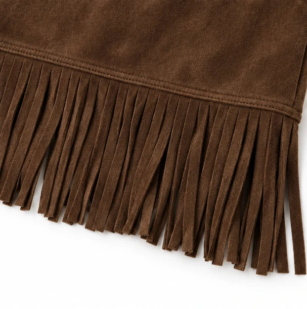 Tassel & Thread – Fringe Hem Oversized Sweater Tunic