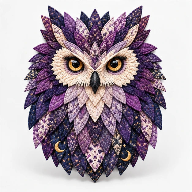 Featherwise – Layered Fabric Owl Wall Art Kit