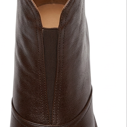 Norielle – Brown PU Leather Sculpted Heel Ankle Boots