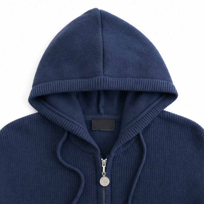 Wearbella – Striped-Sleeve Drop-Shoulder Zip Hoodie