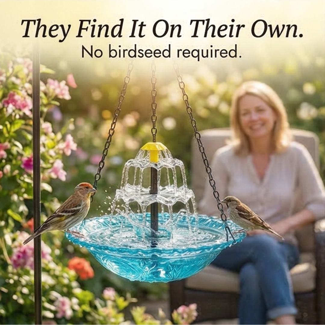 Solara™ – Solar Cascade Hanging Bird Fountain