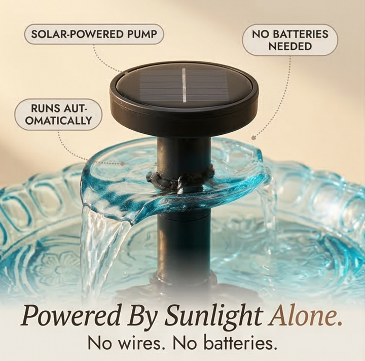 Solara™ – Solar Cascade Hanging Bird Fountain
