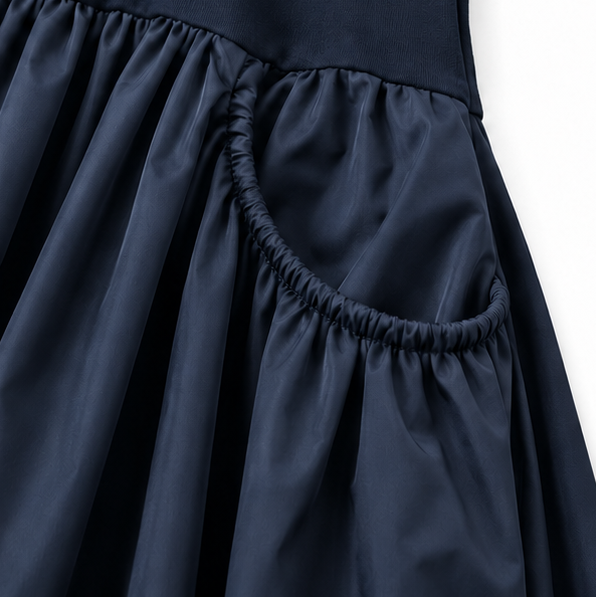 Sloane – Oversized High-Neck Gathered Maxi Dress